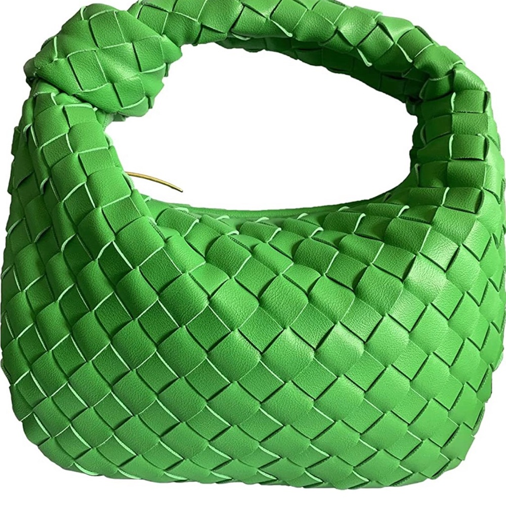 Braided Green Bag / Bottega copy/with Knotted Handle